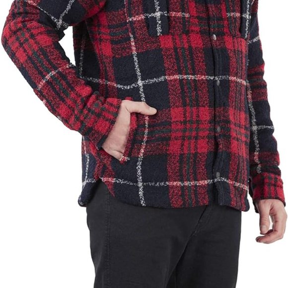 Picture Organic Bemidji Jacket Men's Medium M RED PLAID boucle, fleece interior - Picture 3 of 5